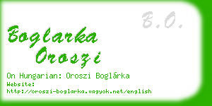 boglarka oroszi business card
