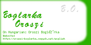 boglarka oroszi business card